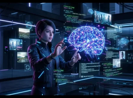 What is generative AI concept showing AI creating text images and content